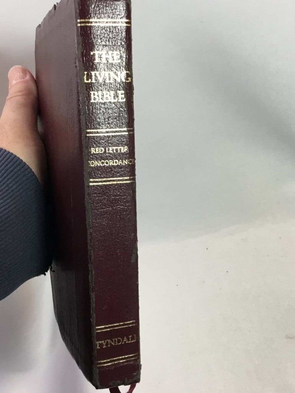 Holy Bible Tyndale The Living Bible 1979 Red Letter Concordance Red Leather